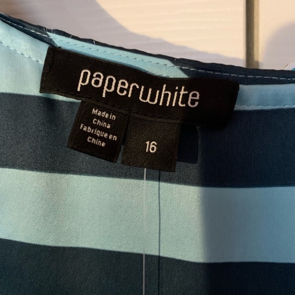 Paperwhite Silk Short Roll Tab Sleeve Top-16 MM 0522 - Picture 2 of 7